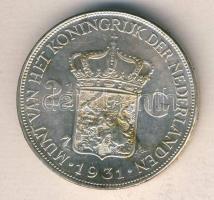 Hollandia 1931. 2 1/2G Ag "Wilhelmina" T:2/3