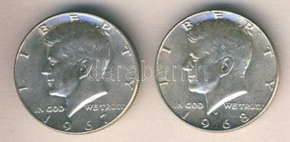 USA 1967-68. 1/2$ "Kennedy" (2x) T:2