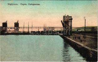 Mariupol, port embankment, industrial railway