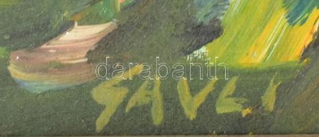 Piero Gauli (1916-2012): Virágok. Olaj, vászon. Jelezve balra lent, hátoldalán autográf ajándékozási...