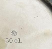 Berndorf 3 darabos antik tea/kávé szervírozó szett, egyik kiöntő fogója letört, jelzett, kopott, m: ...