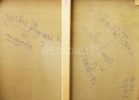 Solymosi Miklós (1967-): Színek fehérben (cím nélkül). Olaj, vászon. Jelzett a hátoldalán. 120x80 cm...