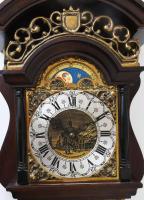 Holland két súlyos historizáló modern falióra. Réz súlyokkal, Fa, réz rátétekkel 57 cm Működik