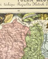 Tolna vármegye közigazgatási térképe. Rajz.: Hátsek Ignác. 1:500000, Lampel, Litográfia 36x26 cm / c...