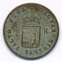 1849NB 6kr Ag T:XF,VF patina 
Adamo B3