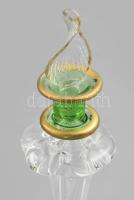 Dekoratív parfümös üvegcse, m: 13 cm