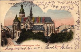 1901 Kassa, Kosice; Erzsébet székesegyház. László Béla kiadása / cathedral