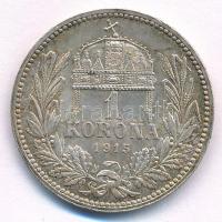 1915KB 1K Ag "Ferenc József" T:AU patina Adamo K5.1