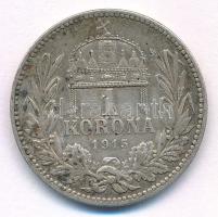 1915KB 1K Ag "Ferenc József" T:XF patina Adamo K5.1