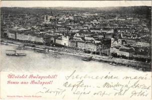 1899 (Vorläufer) Budapest, látkép (kis szakadás / small tear)