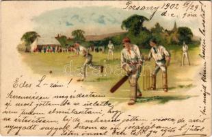 1902 Cricket. litho