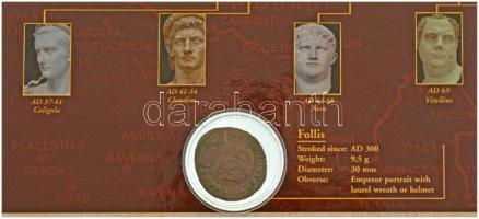 Római Birodalom ~211-300. "A Római Birodalom pénzei" igényes, kapcsos karton tájékoztató a...