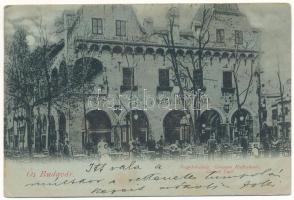 1899 (Vorläufer) Budapest XIV. Városliget, Ős Budavár nagykávéháza (ázott / wet damage)