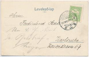 1913 Miskolc, Borsod-Miskolci-Gőzmalom Részvénytársaság, magyar címer. Art Nouveau (szakadás / tear)