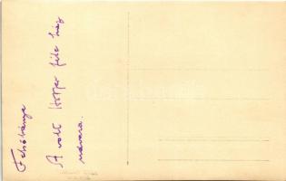 Felsőbánya, Baia Sprie; A volt Hoffer féle ház udvara, kastély felújítási munkák idején / castle, vi...