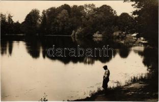 Felsőbánya, Baia Sprie; tópart / lake side. Foto Vagányi photo