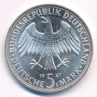 Német Szövetségi Köztársaság 1967F 5M Ag "Wilhelm és Alexander von Humboldt" T:UNC patina ...