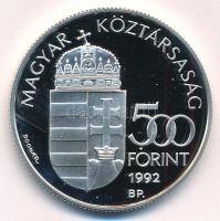 1992. 500Ft Ag "Telstar 1" kapszulában, tanúsítvánnyal T:AU (PP) karc 
Adamo EM127