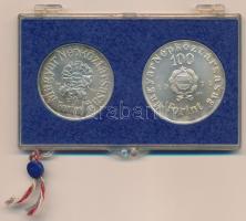 1973. 50Ft Ag + 100Ft Ag "Petőfi" érmepár eredeti, "MNB" plasztiktokban T:BU pat...