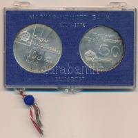1974. 50Ft Ag "50 éves a Magyar Nemzeti Bank" + 100Ft Ag "50 éves a Magyar Nemzeti Ba...