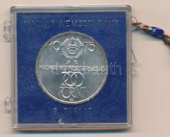 1975. 200Ft Ag "Felszabadulás" sérült, plombált "MNB" tokban T:BU patina Adamo E...