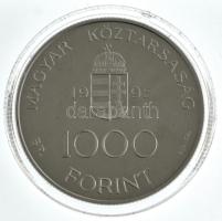 1995. 1000Ft Ag "Integráció az EU-ba - ECU" kapszulában, dísztokban, tanúsítvánnyal T:PP A...