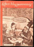 1957-1958 Képes Magyarország idegenforgalmi folyóirat egybekötött számai: teljes III. évfolyam (1-9. sz.) + IV. évfolyam több száma. Félvászon-kötésben, egy-két lap kissé sérült.