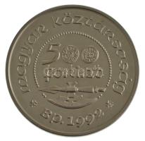 1992. 500Ft Ag "Szent László" dísztokban, tanúsítvánnyal T:PP Adamo EM125
