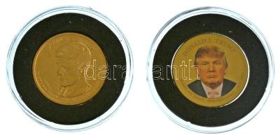 Amerikai Egyesült Államok 2015D 1$ "John F. Kennedy" tokban + 2015P 1$ "Donald J. Trump" multicolour T:UNC  USA 2015D 1$ "John F. Kennedy" in case + 2015P 1$ "Donald J. Trump" multicolour C:UNC