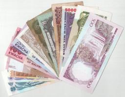 13db-os afrikai és amerikai bankjegyből álló tétel, közte Nicaragua, Kongó, Malawi, Guinea, Biafra, ...