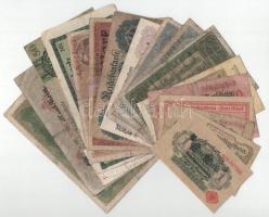 Német Birodalom 1914-1937. 16db-os bankjegytétel, közte 1933. 50M és 1937. 1M T:F-G German Empire 1914-1937. 16pcs banknote lot, within 1933. 50 Reichsmark and 1937. 1 Rentenmark C:F-G