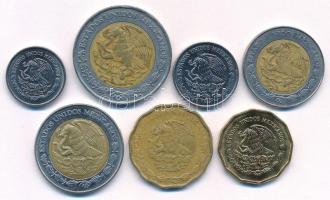 Mexikó 1992-1999. 5c-5P (7xklf) T:AU-VF patina
Mexico 1992-1999. 5 Centavos - 5 Pesos (7xdiff) C:AU...
