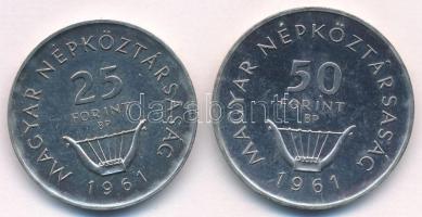 1961. 25Ft Ag + 50Ft Ag "Liszt pár" T:AU (eredetileg P) patina
Adamo EM7, EM8
