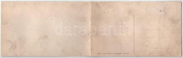 Rovinj, Rovigno; 2-részes kihajtható panorámalap / 2-tiled folding panoramacard (r)