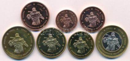 Svájc 2005. 1c-1E (7xklf) hiányos próbaveret forgalmi sor T:UNC,AU néhányon kis karc
Switzerland 20...