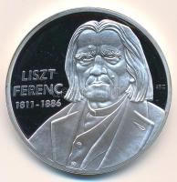 ifj. Szlávics László (1959-) 2011. Nagy Magyarok / Liszt Ferenc 1811-1886 ezüstözött Cu emlékérem kapszulában, tanúsítvánnyal (40mm) T:PP patina