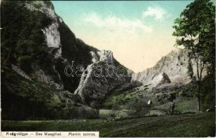 Manin-szoros, Maninschlucht, Manínska tiesnava; Vág völgye. Gansel Lipót 524. / Vah river valley