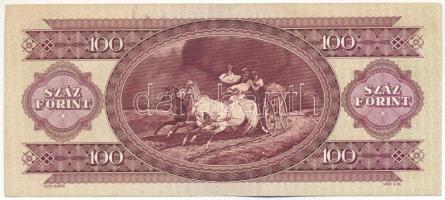 1984. 100Ft "B 837 267088" nyomdai festékfoltokkal T:F szép papír
Adamo F35