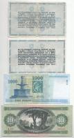 10db-os vegyes pengő, forint bankjegy tétel, közte 1945. 100P (2x) + 1000P "Magyar Éremgyűjtők ...