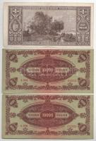 10db-os vegyes pengő, forint bankjegy tétel, közte 1945. 100P (2x) + 1000P "Magyar Éremgyűjtők ...