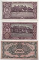 10db-os vegyes pengő, forint bankjegy tétel, közte 1945. 100P (2x) + 1000P "Magyar Éremgyűjtők ...