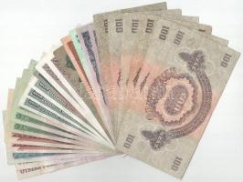 25db-os vegyes pengő, forint bankjegy tétel, közte 1990. 5000Ft "J 12562944" T:vegyes