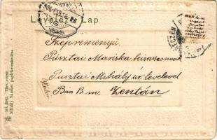 1906 Debrecen, vasútállomás. Floral, Emb. keret (EM)