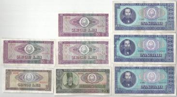 Románia 1966. 5L + 10L (3x) + 25L + 100L (3x) T:F,VG Romania 1966. 5 Lei + 10 Lei (3x) + 25 Lei + 100 Lei (3x) C:F,VG