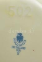 Hollóházi Erika mintás váza, matricás, jelzett, hibátlan, m: 18 cm