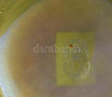 Zsolnay eozin hólyagos kaspó, savmaratott felületén eozinmázakkal festett, hibátlan, d: 13 cm, m: 10...