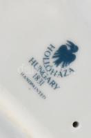 Hollóházi barokk legyezős hölgy. Terv.: J. Seregély Márta. Jelzett, kézzel festett, hibátlan, m: 26,...