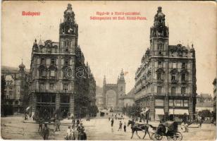 1913 Budapest V. Kígyó tér, Klotild paloták, Schafer I. és Zwieback üzlete (Rb)