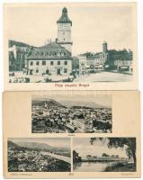 5 db RÉGI erdélyi város képeslap vegyes minőségben: Brassó, Sugásfürdő, Kolozsvár, Dés / 5 pre-1945 Transylvanian town-view postcards in mixed quality: Brasov, Dej, Cluj, Sugas Bai