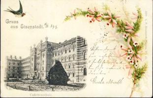 1899 Kismárton (Eisenstadt) military school litho (EK)